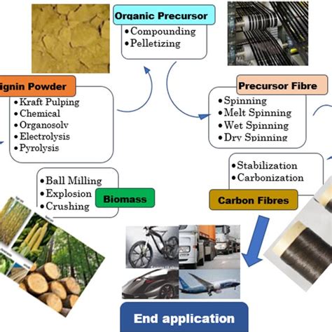 The Conceptual Flowchart Of Lignin Based Carbon Fibre Processing Route