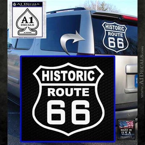 Historic Route 66 Highway Vinyl Decal Sticker A1 Decals