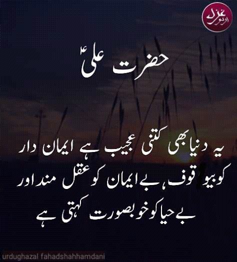 Hazrat Ali Quotes About Islam In Urdu