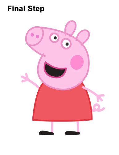 How To Draw Peppa Pig With Step By Step Pictures