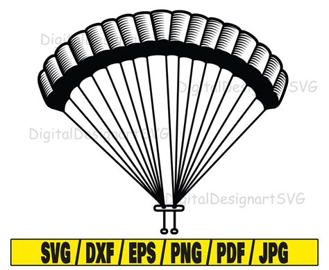 Parachute Svg Chute Svg Parachute Silhouette Svg Svg Cut File Svg
