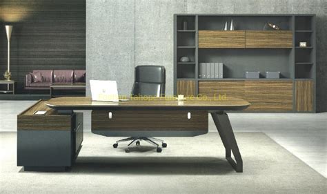 China Luxury Modern Wooden Office Furniture Ceo Melamine Executive Desk