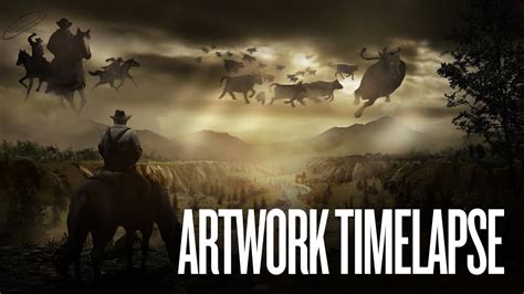 Ghost Riders In The Sky Artwork Timelapse Youtube
