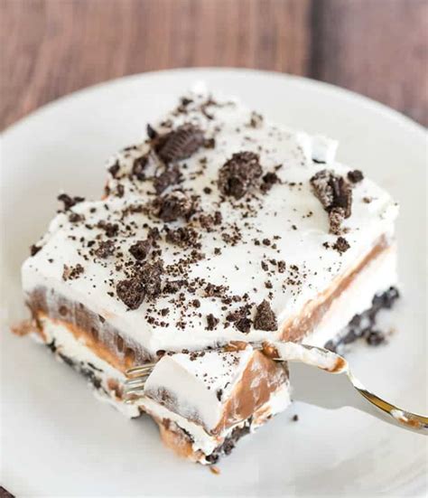 Stir the cream cheese mixture into the pudding. No Bake Oreo Layer Dessert | Brown Eyed Baker