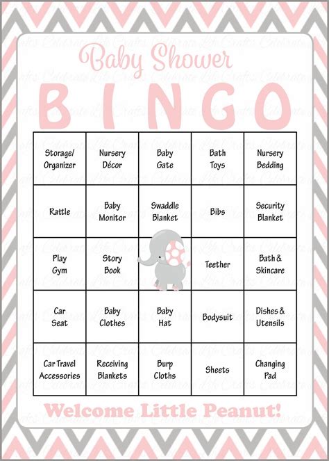 Our free printable baby shower bingo cards are editable with customizer. Elephant Baby Shower - Baby Bingo Cards - Printable ...