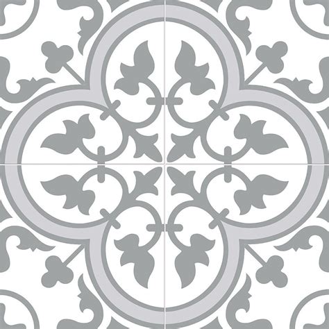 Ledbury Slate Grey And White Patterned Tiles In Matt Porcelain