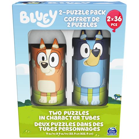 Buy Bluey 36 Piece Jigsaw Puzzle 2 Pack Toy T Set With Tube