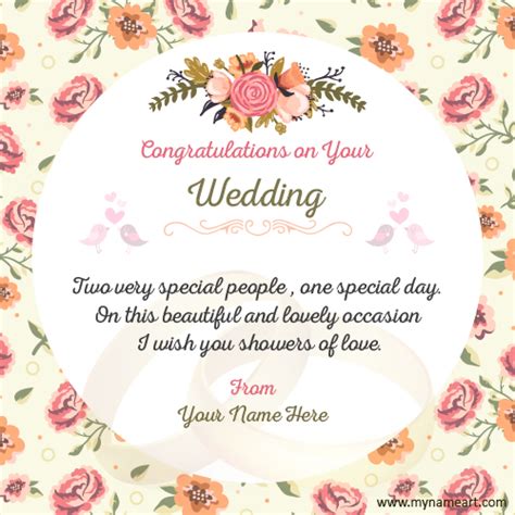 Wedding wishes card and messages. Make Wedding Congratulations Wishes Quotes Card