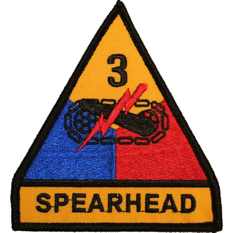 United States Army 3rd Armored Division Spearhead 375 Embroidered