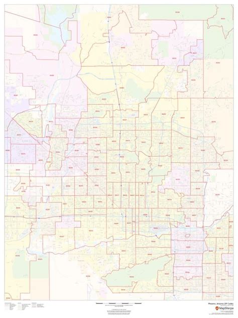 Phoenix Zip Code Map Arizona
