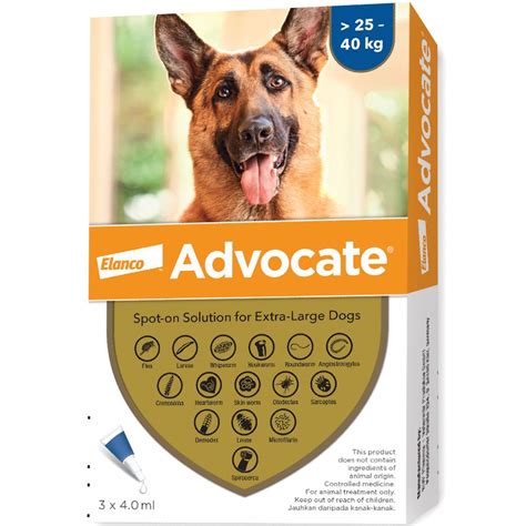 Advocate Spot On Solution For Dogs Over 25kg 3pcs X 4ml Kohepets