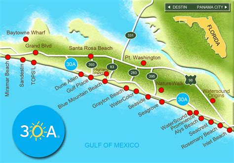 Panama City And Destin Florida Map Printable Maps