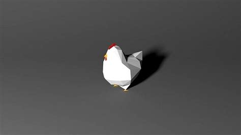 Low Poly Chicken 3d Model