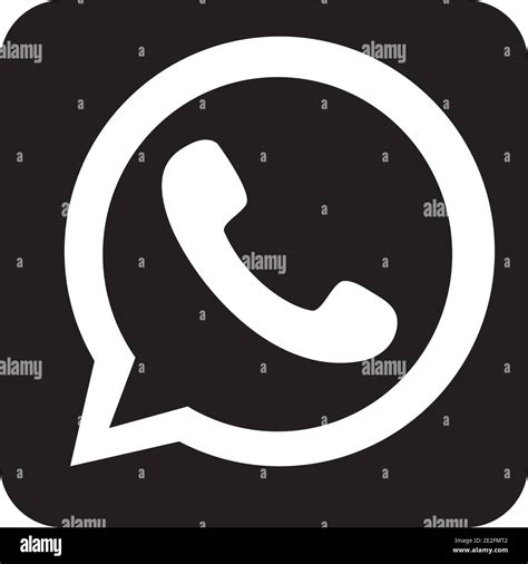Whatsapp Logo Icon Banque Dimages Noir Et Blanc Alamy