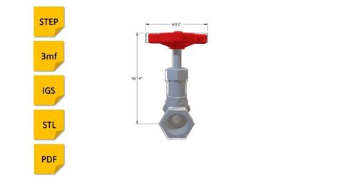 rated needle valve 3d model 3d printable cgtrader