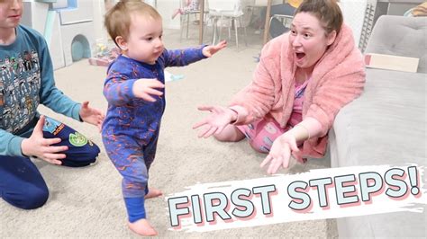 Lukes First Steps Caught On Camera Youtube