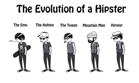 Evolution Of The Hipster Mainstream Music Hipster Art Hipster Logo