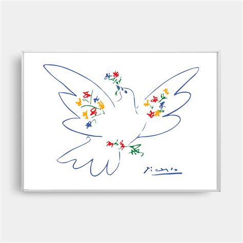 Picasso Dove Of Peace Line Art Poster Pdf Posters
