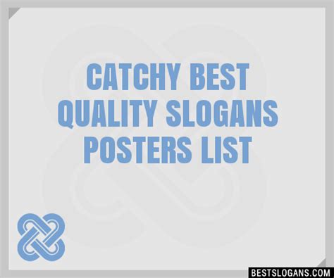 Catchy Best Quality Posters Slogans Generator Phrases