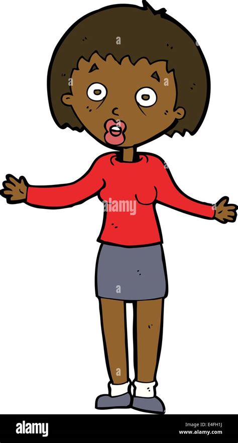 Cartoon Woman Making Excuses Stock Vector Image And Art Alamy