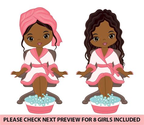 Spa Girl Girl Spa Party Party Clipart Girl Clipart Makeup Clipart