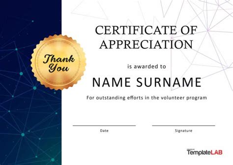 30 Free Certificate Of Appreciation Templates And Letters With Regard