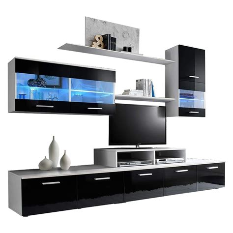 Omaha wall unit is a modern furniture set that will perfectly fit the interior of any living room. Meble Furniture & Rugs Paris Modern Entertainment Center ...