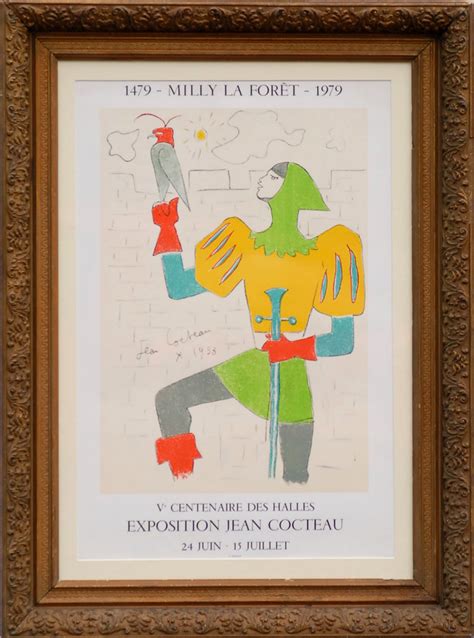 Jean Cocteau Milly La Foret 1979 Rare Lithographic Poster Printed
