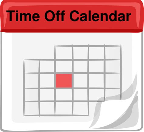 Time Off Calendar Clip Art At Vector Clip Art Online