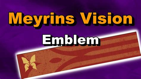 Destiny 2 Meyrins Vision‘ Emblem Black Armory Youtube
