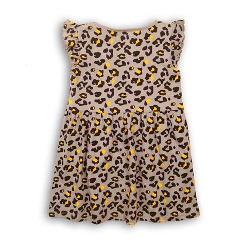 Buy Minoti Girls Leopard Print Jersey Dress Multi