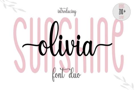 Sunshine Olivia Font By Fillo Graphic · Creative Fabrica Best Cursive