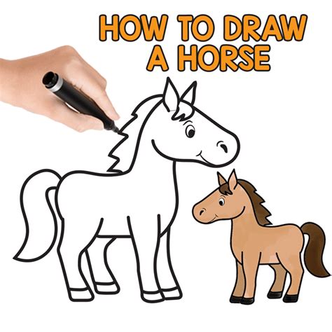 How To Draw A Horse For Kids Printable Yoder Susair