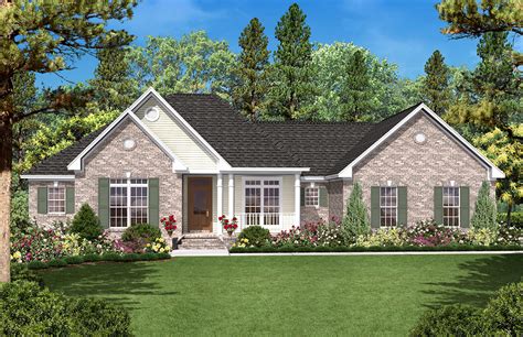 One Story House Plan With Three Exterior Options 11715hz