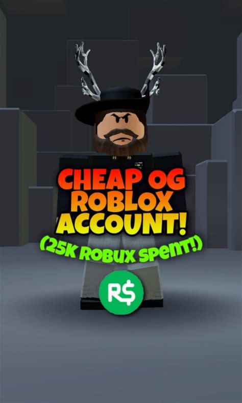 Cheap Og Roblox Account 25k Robux Spent Accept Growtopia Acc