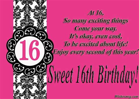 Happy 16th Birthday Sweet 16 Birthday Wishes And Messages 2022