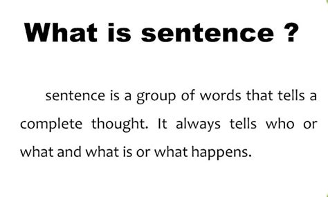 What Is Sentence With Example English Grammar A To Z