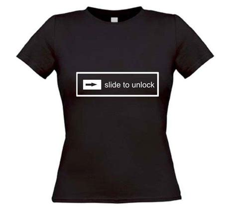 Slide To Unlock T Shirt Korte Mouw Dames Goedkoop