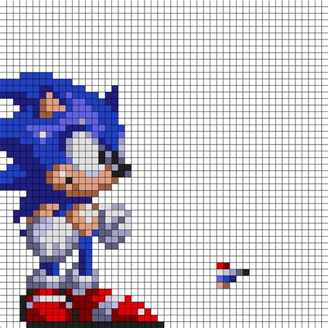 Sonic 3 Pixel Art Dessin Facile Modèle Difficile Jeux Vidéos