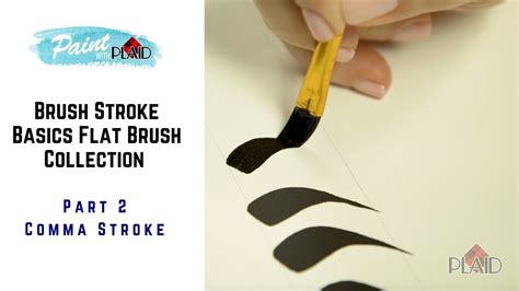 Brush Stroke Basics Flat Brush Collection Part Comma Stroke YouTube