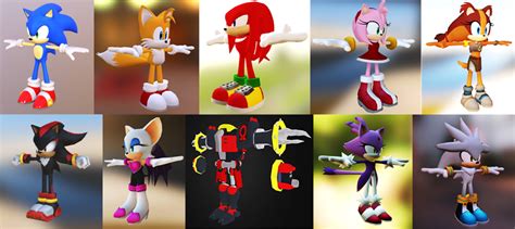 Sonic T Pose Set 1 By Bandidude On Deviantart