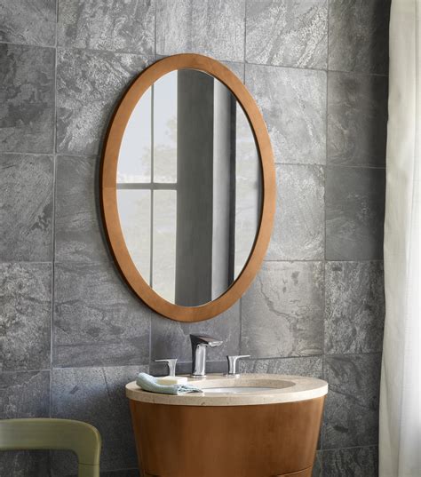 Oval Wood Framed Bathroom Mirrors Semis Online