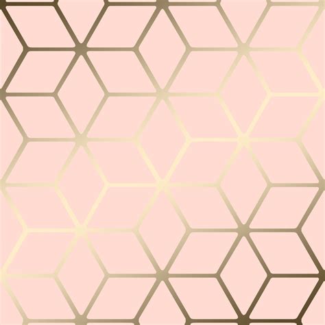 House Of Alice Cubic Shimmer Metallic Wallpaper Soft Pink
