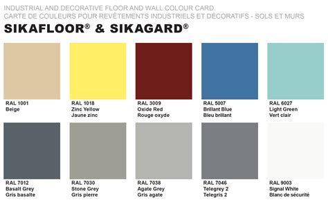 Sika Epoxy Flooring Color Chart Flooring Ideas