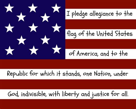 Pledge Of Allegiance Words Printable