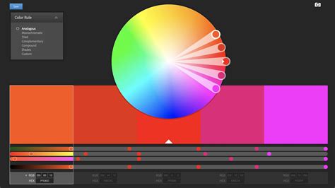 ADOBE COLOR CC Creating Your Own Palattes Triad Color Scheme Analogous