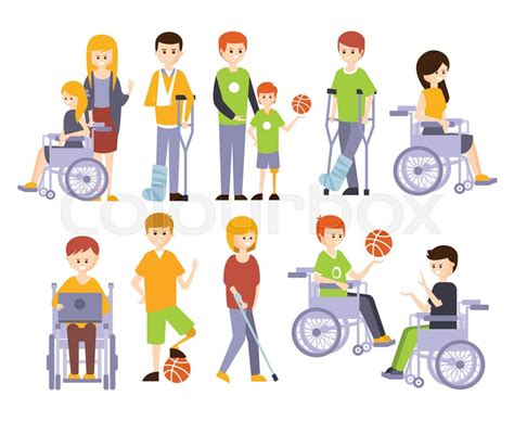 Each on a separate layer. Physically Handicapped People Living Full Happy Life With ...