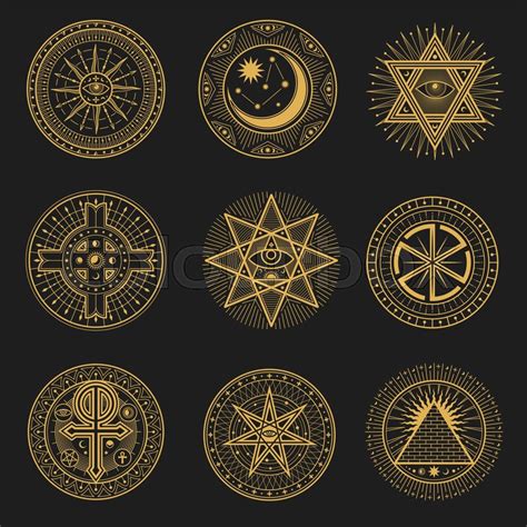 Occult Signs Occultism Alchemy And Stock Vector Colourbox
