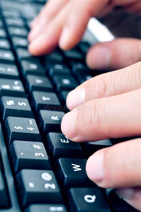 Typing On A Computer Keyboard Stock Image Image Of Computing Office