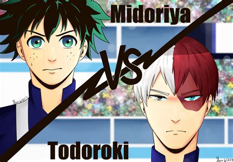 Midoriya Vs Todoroki By Xfunibunix On Deviantart